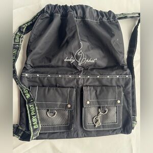 Baby Phat Black Drawstring Bag